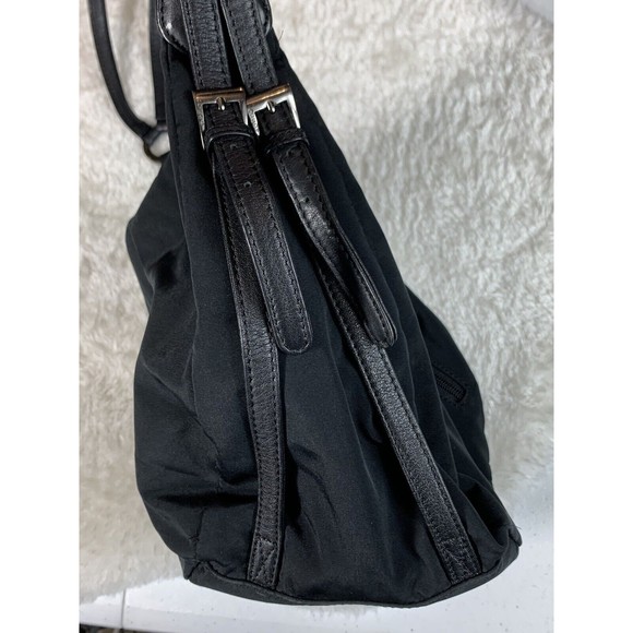 COBO INTERNATIONAL handbag satchel Logo Canvas silver Hardware black leather - Picture 15 of 16